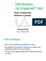 Statistics and Probability T-Test