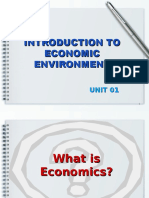 Concept of Economics Environment