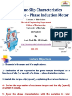 Torque - Slip Characteristic of A Three - Phase Induction Machine