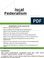 Fiscal Federalism