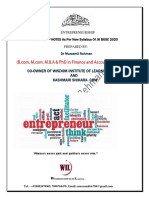 Entrepreship JK BOSE BY DR Muzzamil Rehman