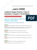 Lakhmir Singh Gravitation Solve Examples Class 9