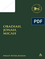 (The Library of Hebrew Bible - Old Testament Studies 496) Philip Peter Jenson - Obadiah, Jonah, Micah - A Theological Commentary-Bloomsbury T&T Clark (2008) PDF