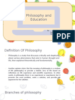 Philosophy and Education