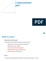 Continuous Improvement Methodologies: Overview of Lean