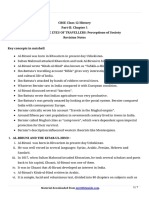 CBSE Class 12 History Part-II: Chapter 1 THROUGH THE EYES OF TRAVELLERS: Perceptions of Society Revision Notes