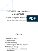 SEG3560 Introduction To E-Commerce: Tutorial 3 - System Analysis & Design