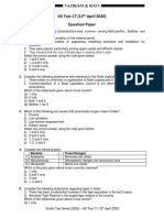 GS Test-17 (12 April 2020) Question Paper