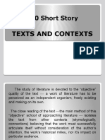 Lesson 10 Short Story: Texts and Contexts