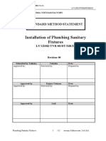 Installation of Plumbing Sanitary Fixtures: Standard Method Statement