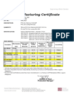 Manufacturing Certificate: Edward S. Koch Production Manager