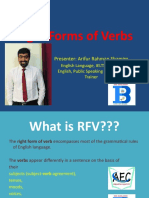 Right Form of Verbs 1-15 Rules