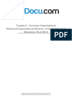 Chapter 2 Summary Organisational Behaviourorganizational Behavior Understanding and Managing Life at Work