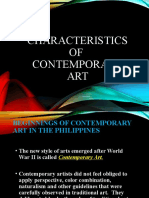 Characteristics of Contemporary Art