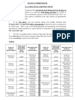 Les Tests de Conduites, Oraux Et Pratiques, Se Feront Par Phases À Partir Du 4 Juin, Voici Les Détails