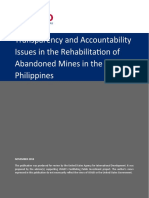 Transparency and Accountability Issues in The Rehabilitation of Abandoned Mines in The Philippines