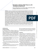 Applying Lean Principles To Reduce Wait Times in A VA Emergency Department