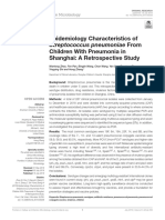 Epidemiology Characteristics of Streptococcus Pneumoniae From Children With Pneumonia in Shanghai: A Retrospective Study