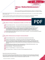 Disability Critical Illness Medical Reimbursement or Hospitalization Claim Form