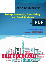 Introduction To Business - Chapter 3 - Entrepreneurship, Franchising and Small Business