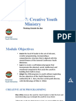 Seminar 7 - Creative Youth Ministry