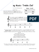 Reading Music: Treble Clef