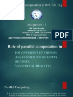 Role of Parallel Computation in IOT, AR, Big Data and VR