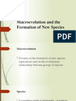 Macroevolution and The Formation of New Species