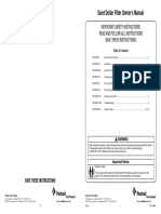 Sand Dollar Filter Owner's Manual: Read and Follow All Instructions