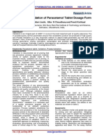 Prospective Validation of Paracetamol Tablet Dosage Form