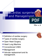 Cardiac Surgeries: and Management