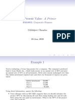 Net Present Value: A Primer: BM63002: Corporate Finance