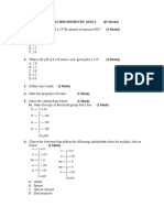 CHD 122 Biochemistry Quiz 1