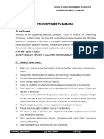 Student Safety Manual Laboratory A110