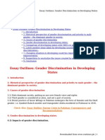 Essay Outlines - Gender Discrimination in Developing States PDF