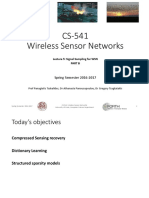 CS-541 Wireless Sensor Networks: Spring Semester 2016-2017