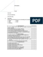 I. Demographic Profile of The Students