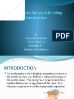 Earthquake Resistant Building Construction: by Koushali Banerjee Barch/10001/14 Semester III Structural Mechanics