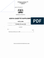 Kenya Gazette Supplement: ACTS, 2020
