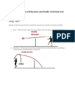 Long Test 1: PHYED121 - Physical Education and Health: Individual and Dual Sports