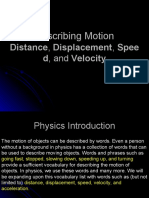 Distance Displecement Speed Velocity
