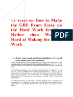 Gbe Exam Essay Guide (2019)