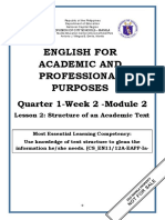 English For Academic and Professional Purposes: Quarter 1-Week 2 - Module 2