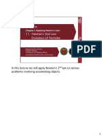 Lecture 11 - Newton - Â - S 2nd Law Dynamics of Particles PDF