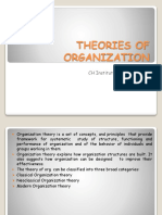 Theories of Organization: Prof. Ruchi Jain CH Institute of Management