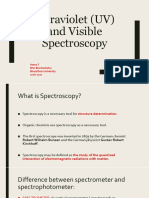 Ultraviolet (Uv) and Visible Spectroscopy: Hema T MSC Biochemistry Bharathiar University 2018-2020