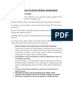 Applications of Critical Solution Temperature