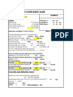 Design of Stair Waist Slab: Concrete Slab Deflection Check