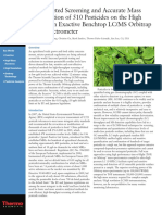 AN51878 - Non-Targeted Screening and Accurate Mass Con Rmation of 510 Pesticides On The High Resolution Exective