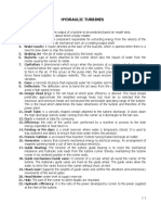 Hydraulic Turbines: 1.0 Basic Terminologies